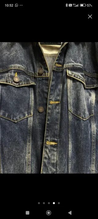 Cazadora Vaquera Pull&Bear Hombre Azul