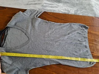 Pullover donna scollo V grigio taglia S vintage