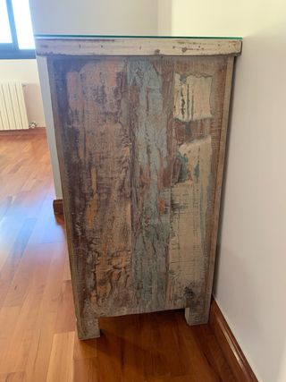 Conjunto de Cómoda rústica con 2 mesillas de noche