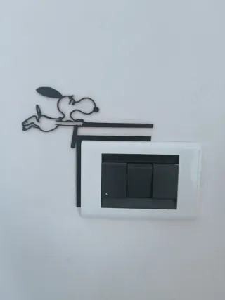 Decorazione Snoopy per interruttore Nero
