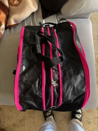 Paletero padel Negro y Rosa just ten