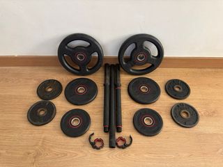 Barra desmontable con discos Decathlon