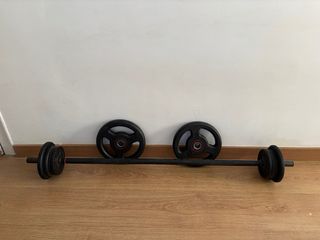 Barra desmontable con discos Decathlon