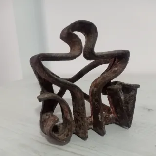 Hierro antiguo de marcar ganado, marca compleja