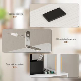 Libreria Scaffale a 5 Ripiani, Libreria Verticale