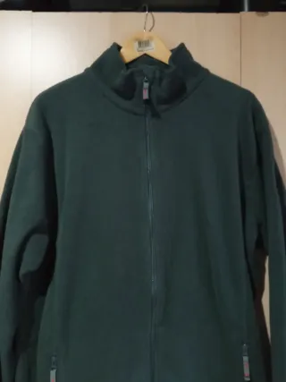 Chaqueta polar gris Marengo con cremallera