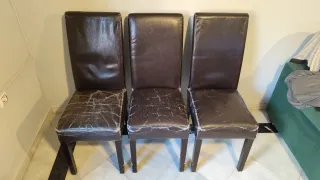 Juego de 6 sillas de comedor de madera