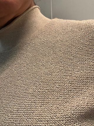 Sueter cuello cisne dorado Zara