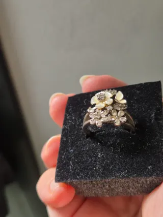 Anillo Plata 925 Flores de origen argentino