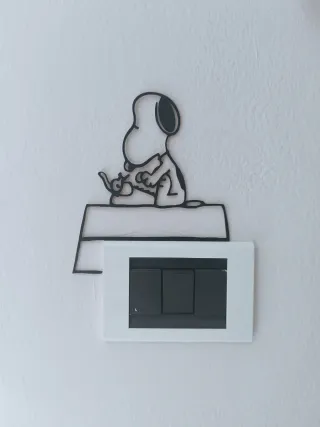 Decorazione Snoopy per interruttore