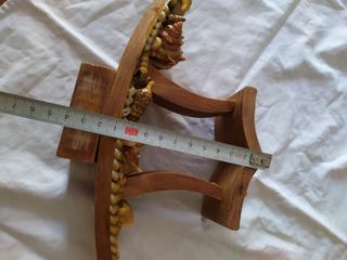 Barchetta in legno decorata con conchiglie vintage