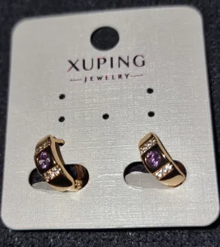 Pendientes XUPING dorados y multicolor