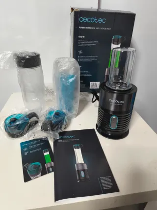 Cecotec Batidora de Vaso Individual Power Titanium