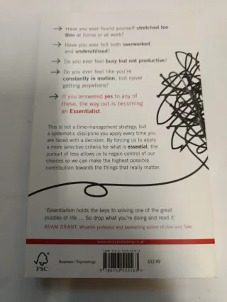 Essentialism: The Disciplined Pursuit of Less