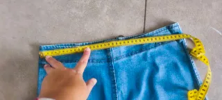 Falda vaquera corta azul