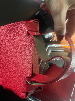 Borsa Orciani Rossa Pelle Granata