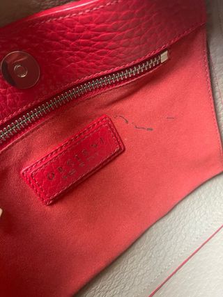 Borsa Orciani Rossa Pelle Granata