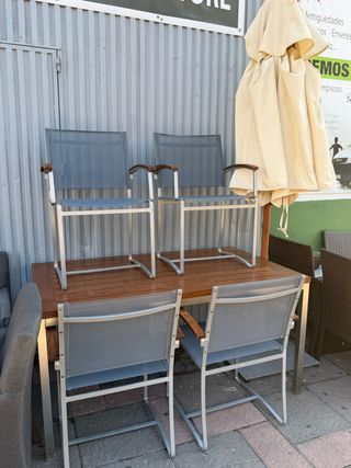 MESA DE TERRAZA,SILLAS Y SOMBRILLA!! ENTREGAMOS!!