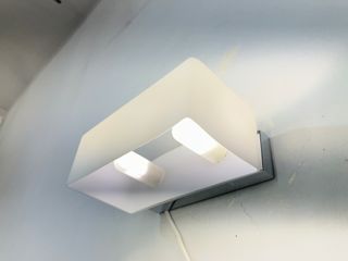 Lampada parete vetro rettangolare bianco