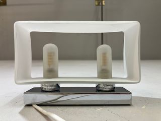 Lampada parete vetro rettangolare bianco