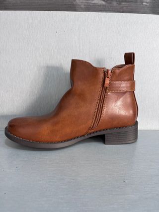 Botines Camel Piel Sintética Talla 36-38 Nuevos