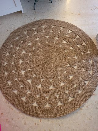 Alfombra redonda de yute sin estrenar