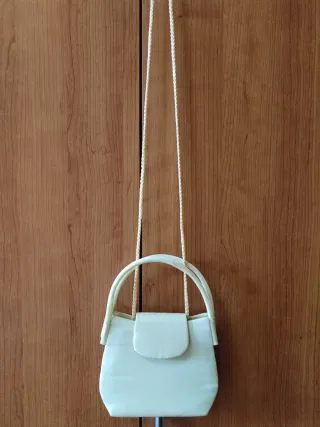 Bolso de mano beige