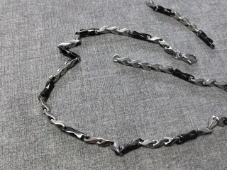 Collana uomo argento e nero