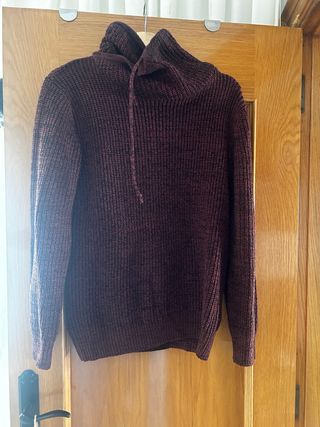 Jersey hombre cuello alto morado