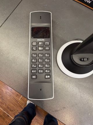 Teléfono Inalámbrico Philips Negro y Plata