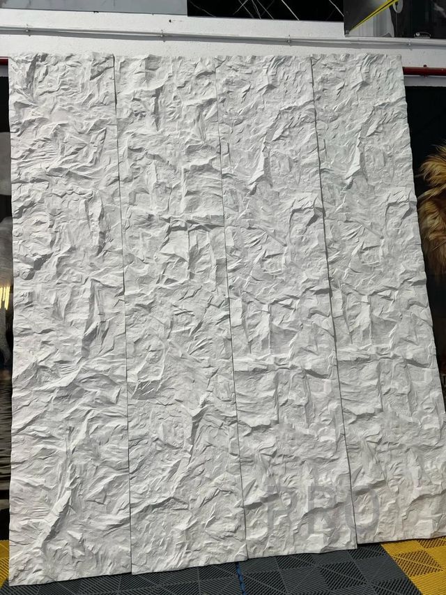 Paneles de piedra PU Mural Wall Blanco