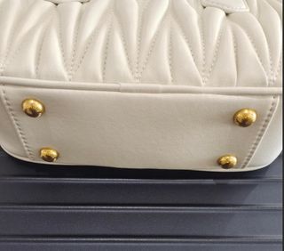 Miu Miu Arcadie Matelassé Bolso Blanco