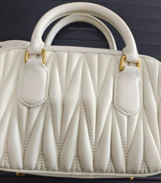 Miu Miu Arcadie Matelassé Bolso Blanco