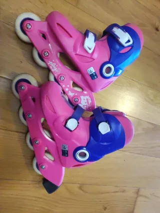 Patines en línea rosas y morados