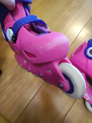 Patines en línea rosas y morados