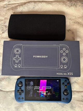 Consola Portátil Retro Powkiddy X55 Azul