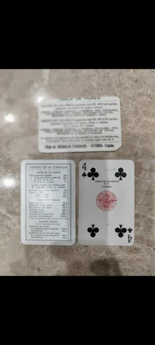 Baraja Fournier antigua 2 pesetas