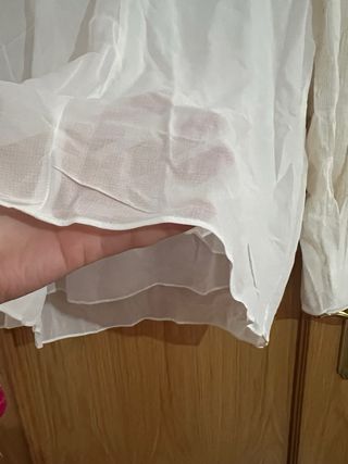 Blusa Massimo Dutti Blanca Talla L.