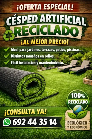 Césped Artificial Reciclado Verde