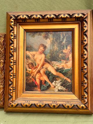 3 Cuadros Clásicos láminas decorativas con Marco