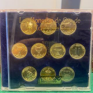 Monedas Doradas Copas FC Barcelona Estuche