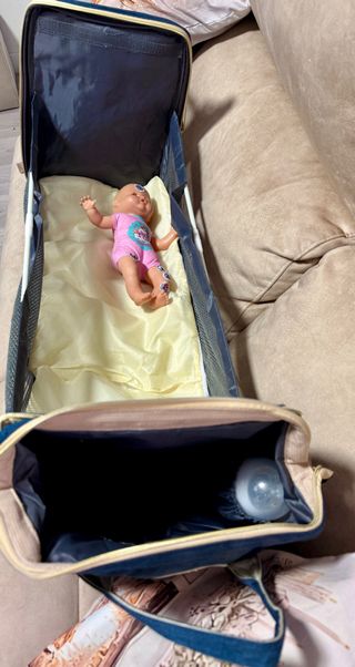 Mochila Convertible Cambiador Azul