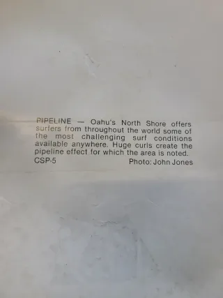 Póster antiguo Pipeline! Surf Hawaii