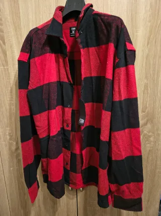 Camicia a quadri uomo rossa e nera