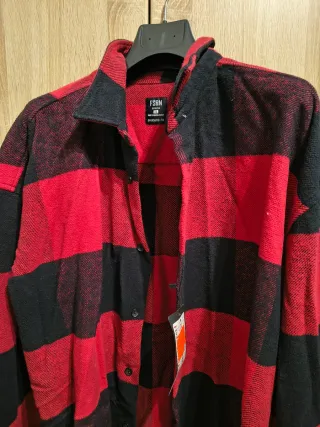 Camicia a quadri uomo rossa e nera