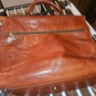 Borsa 24 ore in pelle marrone