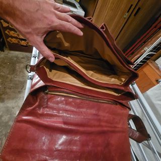 Borsa 24 ore in pelle marrone