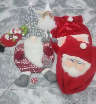 Set Natale Pupazzo Neve e Babbo Natale