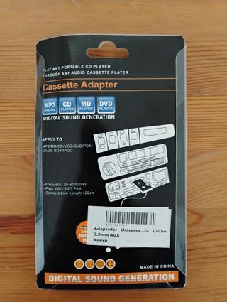 Adaptador Cassette para MP3/MP4