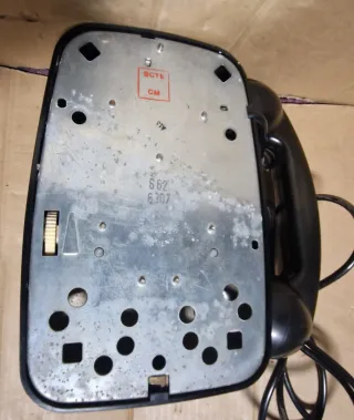 Telefono SIP a muro in bachelite a disco nero vint